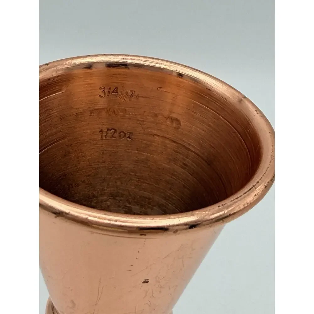 Copper Plated Cocktail Jiggers by Cocktail Kingdom.